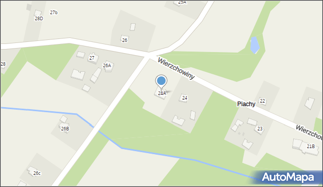 Wierzchowiny, Wierzchowiny, 24A, mapa Wierzchowiny