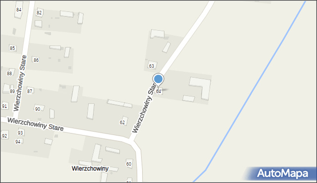 Wierzchowiny Stare, Wierzchowiny Stare, 64, mapa Wierzchowiny Stare