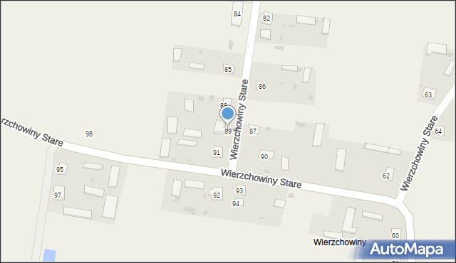 Wierzchowiny Stare, Wierzchowiny Stare, 89, mapa Wierzchowiny Stare