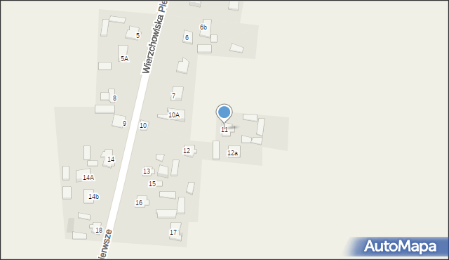 Wierzchowiska, Wierzchowiska Drugie, 11, mapa Wierzchowiska