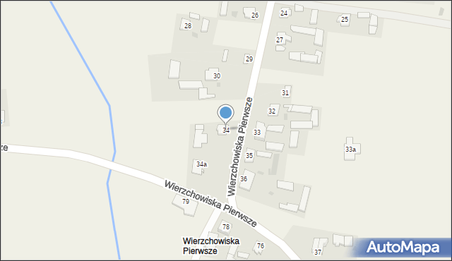 Wierzchowiska, Wierzchowiska Drugie, 34, mapa Wierzchowiska