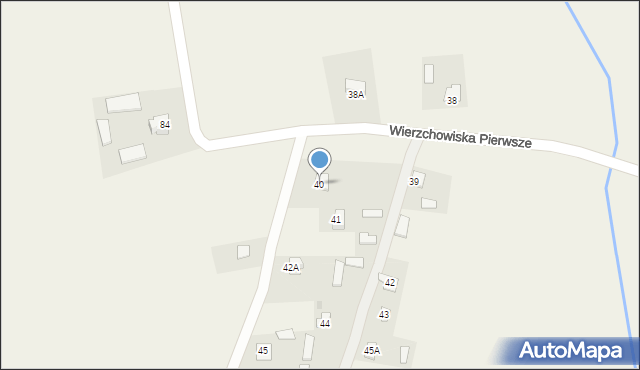 Wierzchowiska, Wierzchowiska Drugie, 40, mapa Wierzchowiska