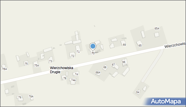 Wierzchowiska, Wierzchowiska Drugie, 70, mapa Wierzchowiska