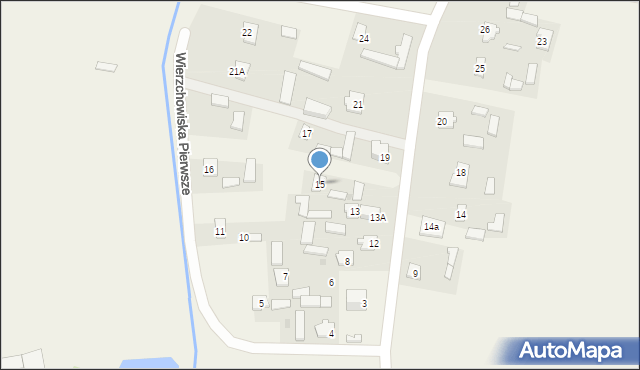 Wierzchowiska, Wierzchowiska Pierwsze, 15, mapa Wierzchowiska