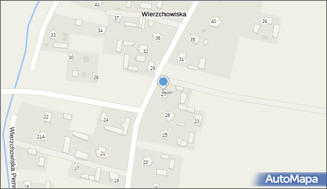 Wierzchowiska, Wierzchowiska Pierwsze, 27, mapa Wierzchowiska