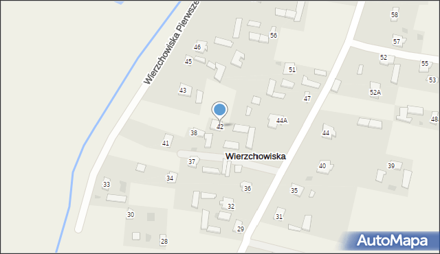 Wierzchowiska, Wierzchowiska Pierwsze, 42, mapa Wierzchowiska