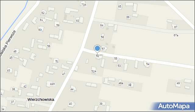 Wierzchowiska, Wierzchowiska Pierwsze, 52, mapa Wierzchowiska