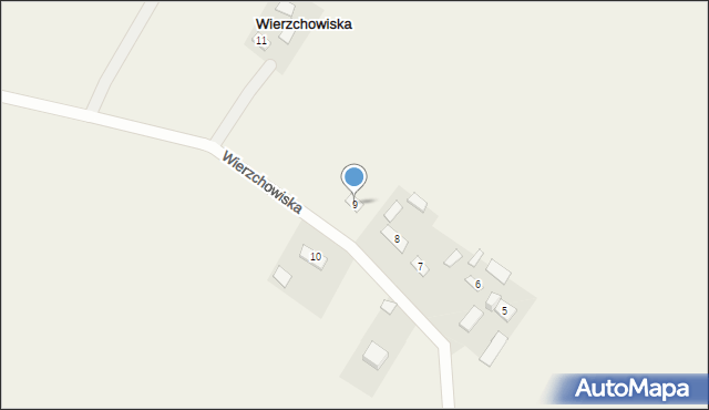 Wierzchowiska, Wierzchowiska, 9, mapa Wierzchowiska