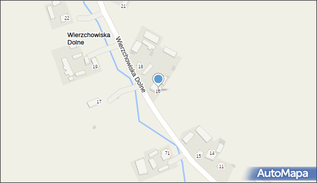 Wierzchowiska Dolne, Wierzchowiska Dolne, 16, mapa Wierzchowiska Dolne