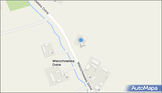 Wierzchowiska Dolne, Wierzchowiska Dolne, 21, mapa Wierzchowiska Dolne