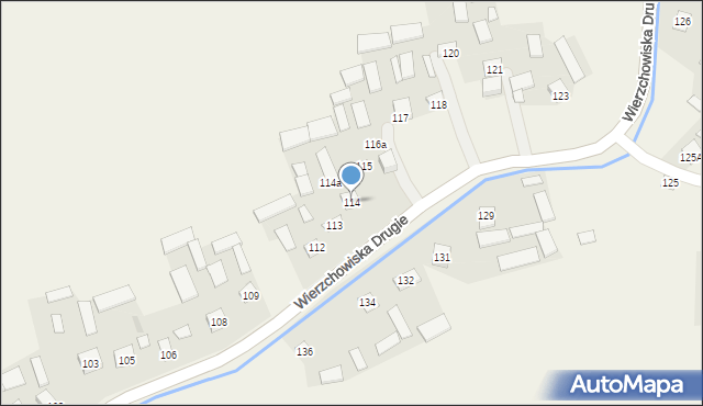 Wierzchowiska Drugie, Wierzchowiska Drugie, 114, mapa Wierzchowiska Drugie