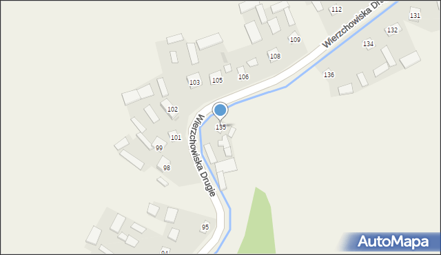 Wierzchowiska Drugie, Wierzchowiska Drugie, 135, mapa Wierzchowiska Drugie