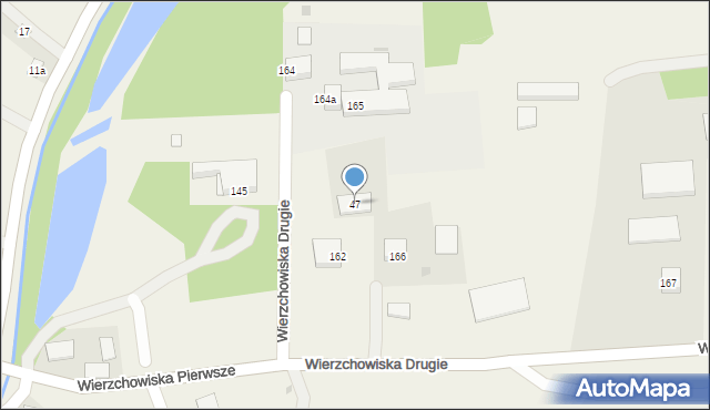 Wierzchowiska Drugie, Wierzchowiska Drugie, 47, mapa Wierzchowiska Drugie