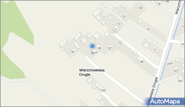 Wierzchowiska Drugie, Wierzchowiska Drugie, 65, mapa Wierzchowiska Drugie