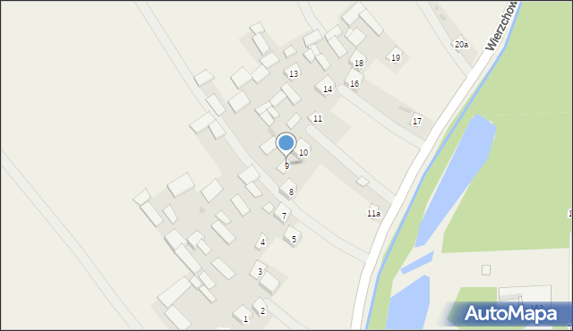 Wierzchowiska Drugie, Wierzchowiska Drugie, 9, mapa Wierzchowiska Drugie