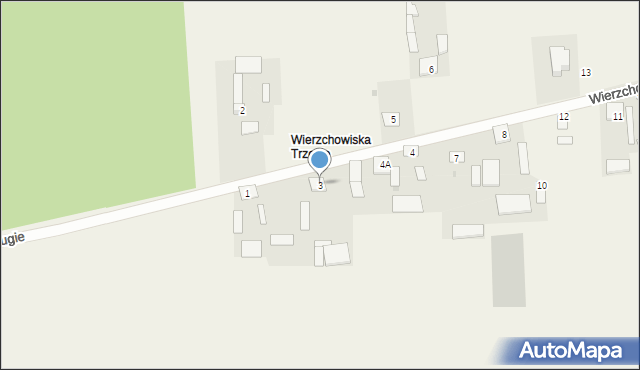 Wierzchowiska Drugie, Wierzchowiska Drugie, 3, mapa Wierzchowiska Drugie