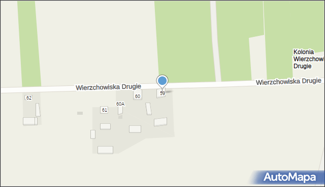 Wierzchowiska Drugie, Wierzchowiska Drugie, 59, mapa Wierzchowiska Drugie