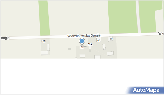 Wierzchowiska Drugie, Wierzchowiska Drugie, 61, mapa Wierzchowiska Drugie