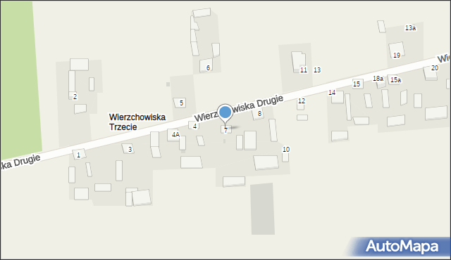 Wierzchowiska Drugie, Wierzchowiska Drugie, 7, mapa Wierzchowiska Drugie