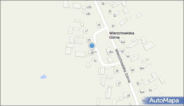 Wierzchowiska Górne, Wierzchowiska Górne, 29, mapa Wierzchowiska Górne