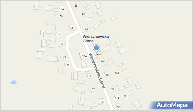 Wierzchowiska Górne, Wierzchowiska Górne, 42, mapa Wierzchowiska Górne