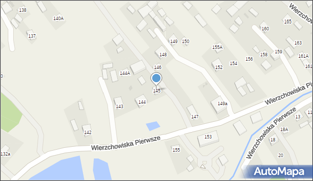 Wierzchowiska Pierwsze, Wierzchowiska Pierwsze, 145, mapa Wierzchowiska Pierwsze
