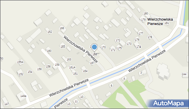 Wierzchowiska Pierwsze, Wierzchowiska Pierwsze, 168, mapa Wierzchowiska Pierwsze