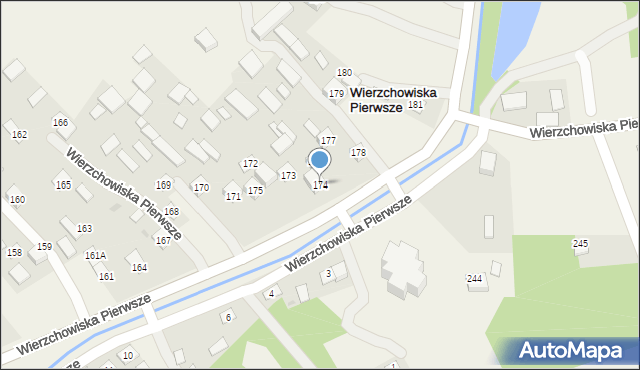 Wierzchowiska Pierwsze, Wierzchowiska Pierwsze, 174, mapa Wierzchowiska Pierwsze