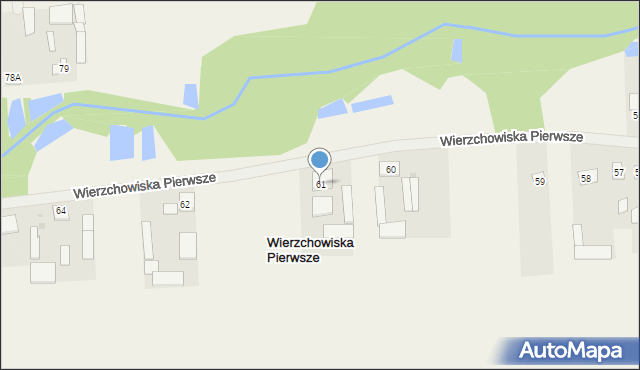 Wierzchowiska Pierwsze, Wierzchowiska Pierwsze, 61, mapa Wierzchowiska Pierwsze