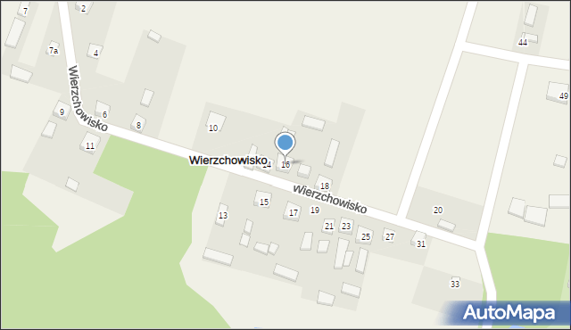 Wierzchowisko, Wierzchowisko, 16, mapa Wierzchowisko