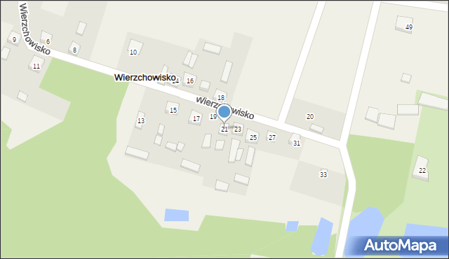 Wierzchowisko, Wierzchowisko, 21, mapa Wierzchowisko