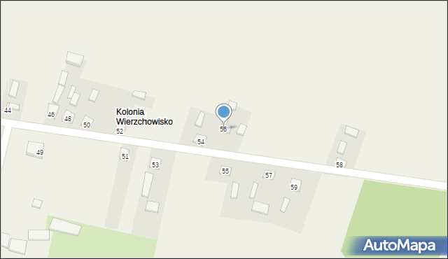 Wierzchowisko, Wierzchowisko, 56, mapa Wierzchowisko