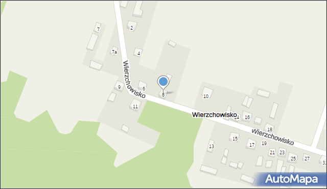 Wierzchowisko, Wierzchowisko, 8, mapa Wierzchowisko