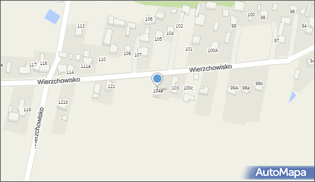 Wierzchowisko, Wierzchowisko, 104a, mapa Wierzchowisko