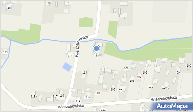 Wierzchowisko, Wierzchowisko, 111, mapa Wierzchowisko