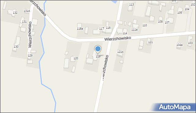 Wierzchowisko, Wierzchowisko, 119, mapa Wierzchowisko