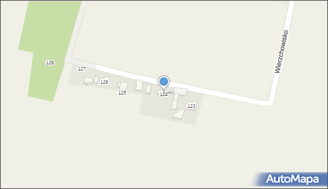 Wierzchowisko, Wierzchowisko, 124, mapa Wierzchowisko