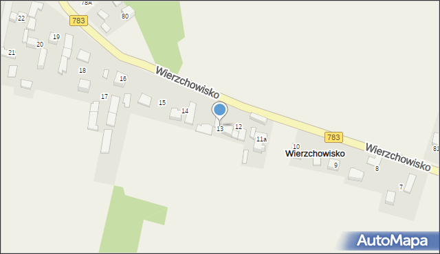 Wierzchowisko, Wierzchowisko, 13, mapa Wierzchowisko