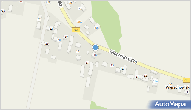 Wierzchowisko, Wierzchowisko, 16, mapa Wierzchowisko