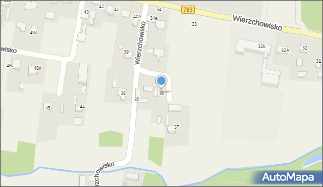 Wierzchowisko, Wierzchowisko, 36, mapa Wierzchowisko