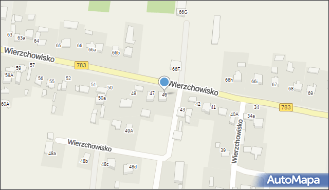 Wierzchowisko, Wierzchowisko, 46, mapa Wierzchowisko