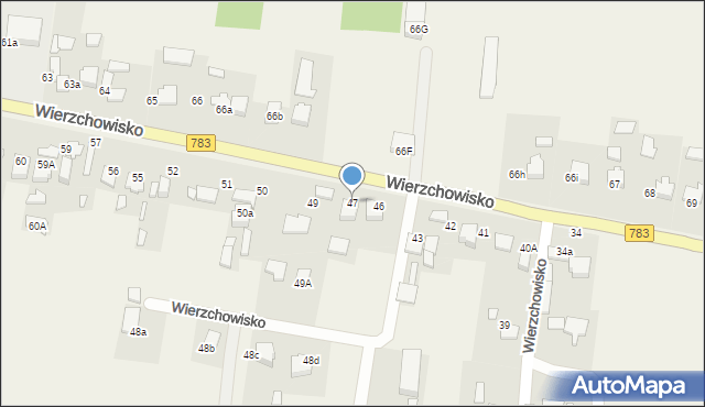 Wierzchowisko, Wierzchowisko, 47, mapa Wierzchowisko