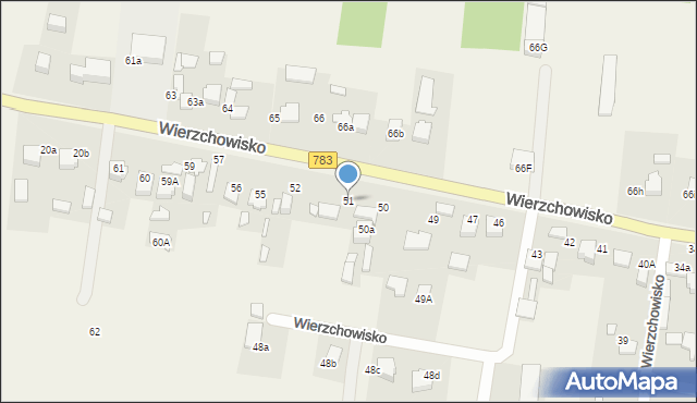 Wierzchowisko, Wierzchowisko, 51, mapa Wierzchowisko