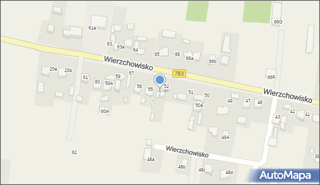 Wierzchowisko, Wierzchowisko, 53, mapa Wierzchowisko