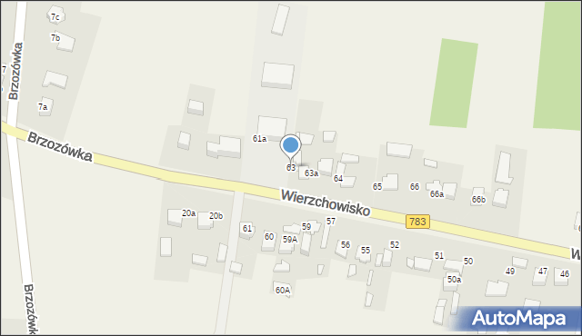 Wierzchowisko, Wierzchowisko, 63, mapa Wierzchowisko