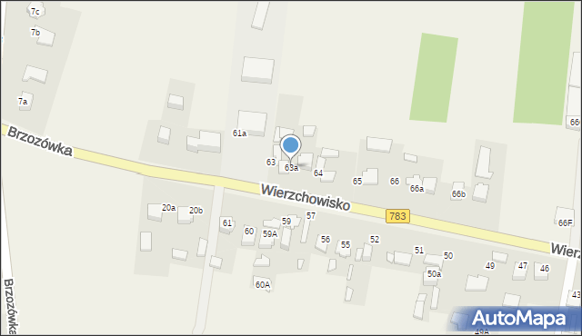 Wierzchowisko, Wierzchowisko, 63a, mapa Wierzchowisko