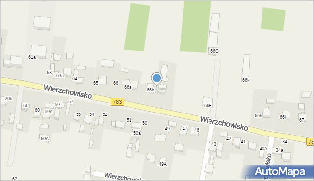 Wierzchowisko, Wierzchowisko, 66c, mapa Wierzchowisko
