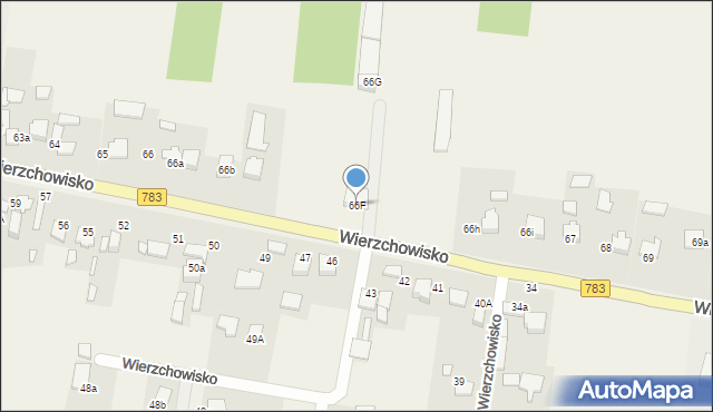 Wierzchowisko, Wierzchowisko, 66F, mapa Wierzchowisko