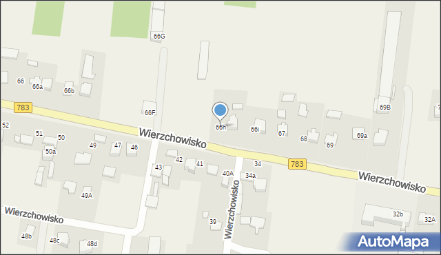 Wierzchowisko, Wierzchowisko, 66h, mapa Wierzchowisko