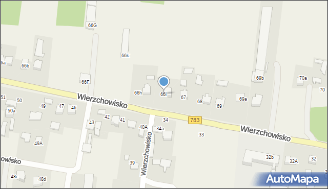 Wierzchowisko, Wierzchowisko, 66i, mapa Wierzchowisko